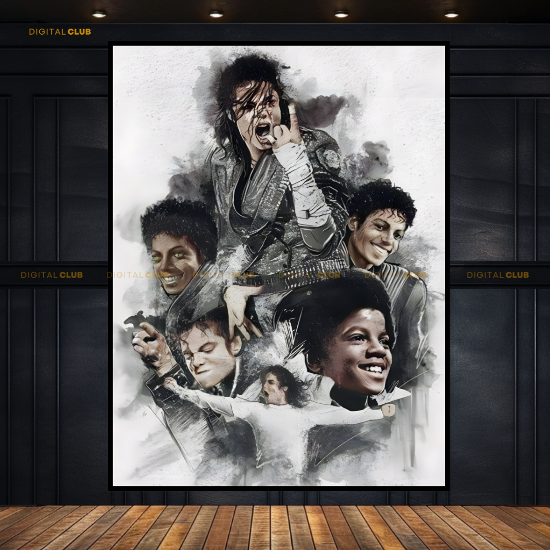 Michael Jackson King of Pop - Premium Wall Art