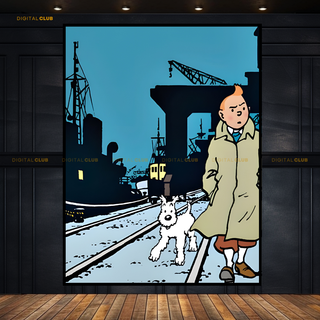 Tin Tin - Cartoon Character - Premium Wall Art