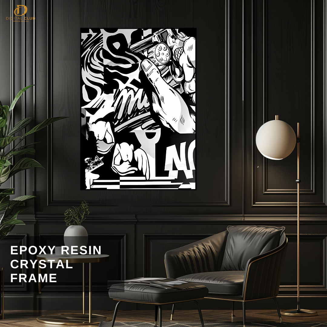Comic - B&W - Premium Wall Art