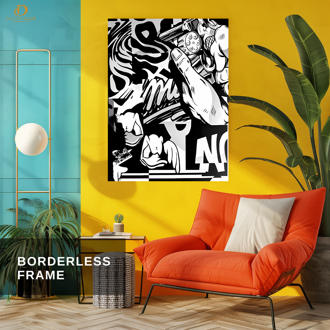 Comic - B&W - Premium Wall Art