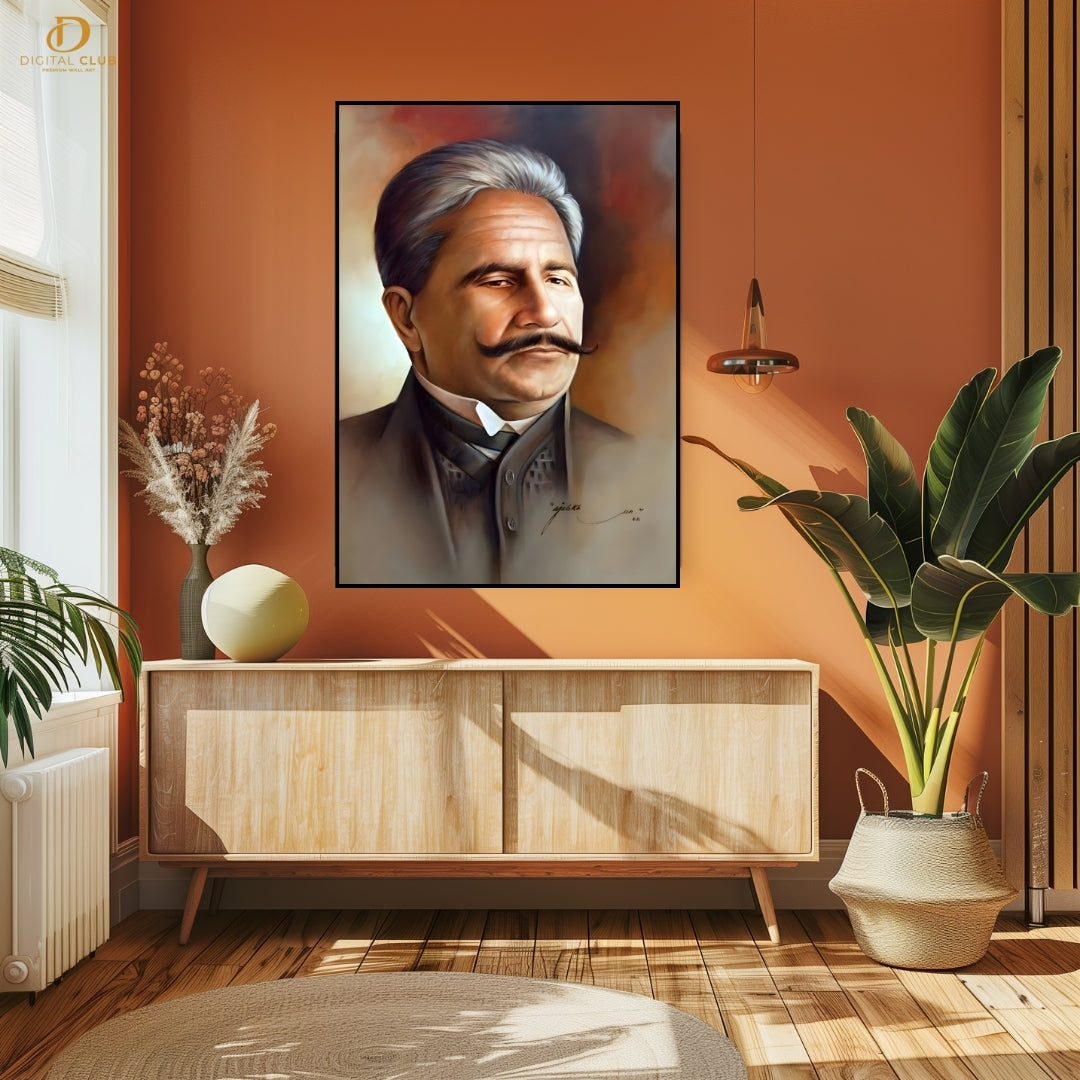 Dr Allama Iqbal - Poet - Premium Wall Art
