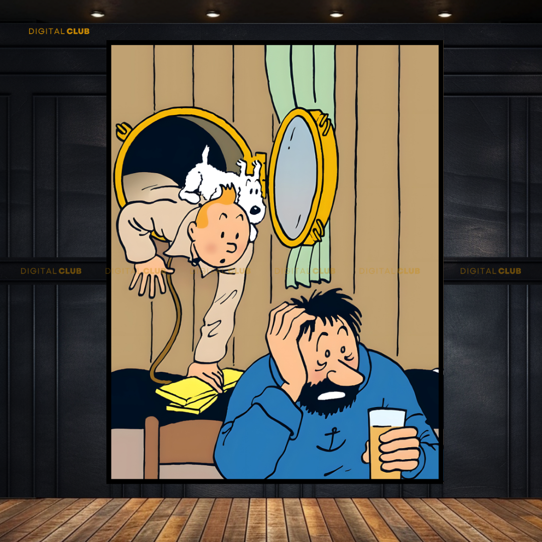 Tin Tin - Cartoon Character 1 - Premium Wall Art