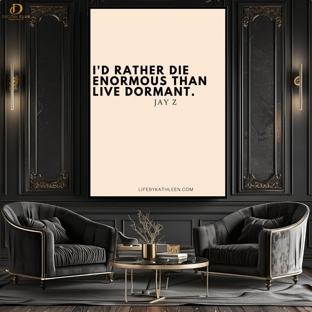 Jay Z "Quote 2" - Music Artist - Premium Wall Art