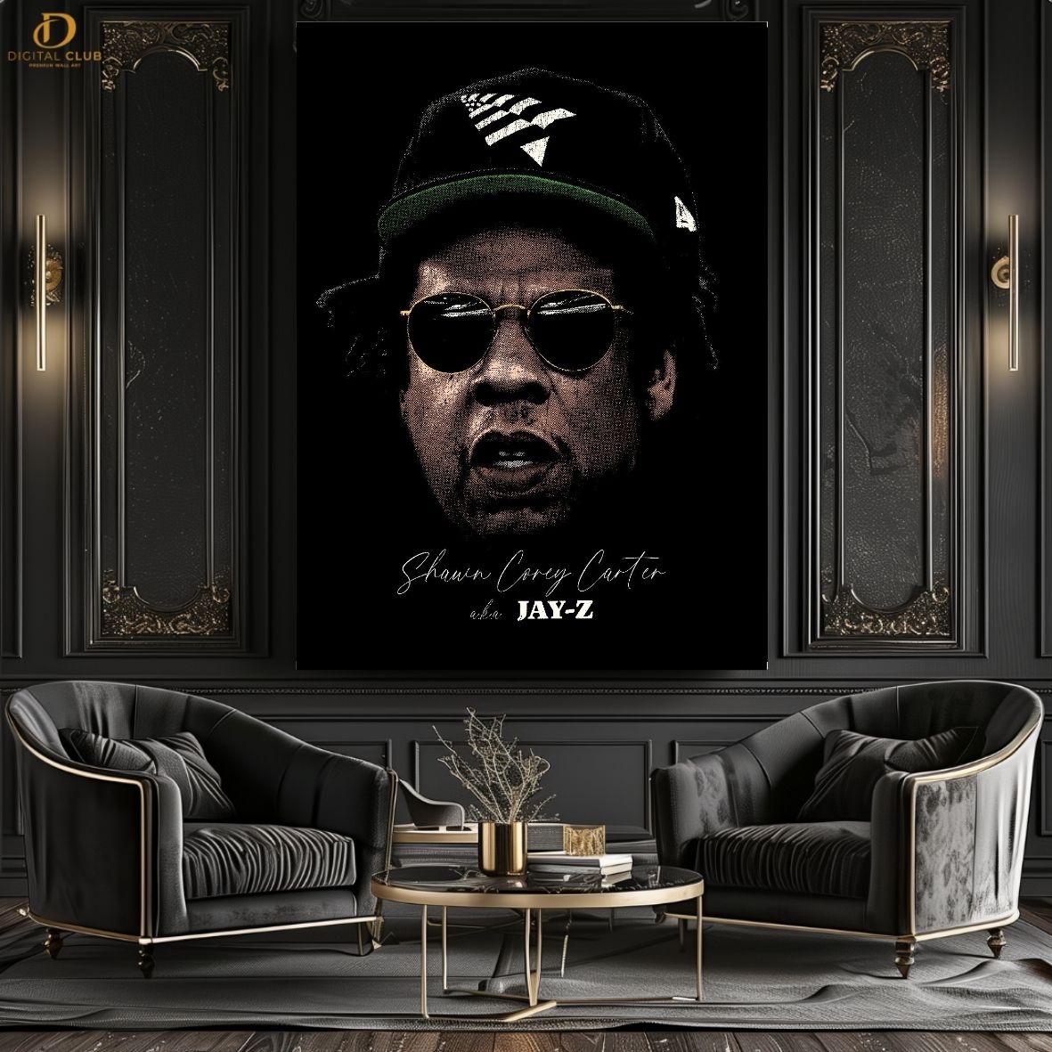 Jay z Graphic - Music Artist - Premium Wall Art