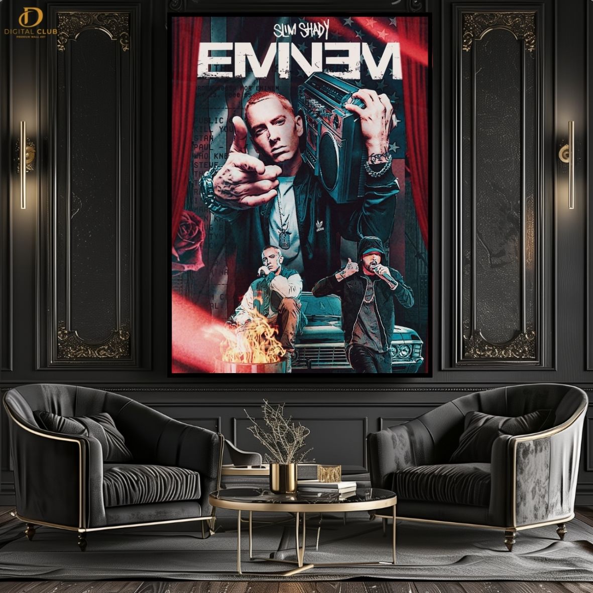 Eminem Artwork - Music Artist - Premium Wall Art