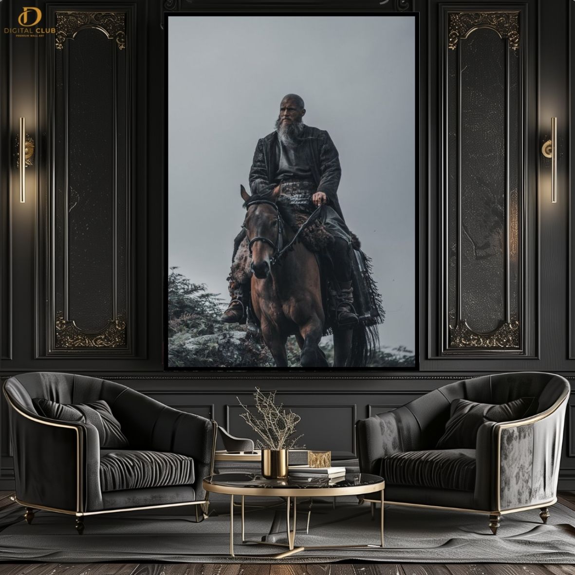 Ragnar Vikings Old Man - Movie - Premium Wall Art