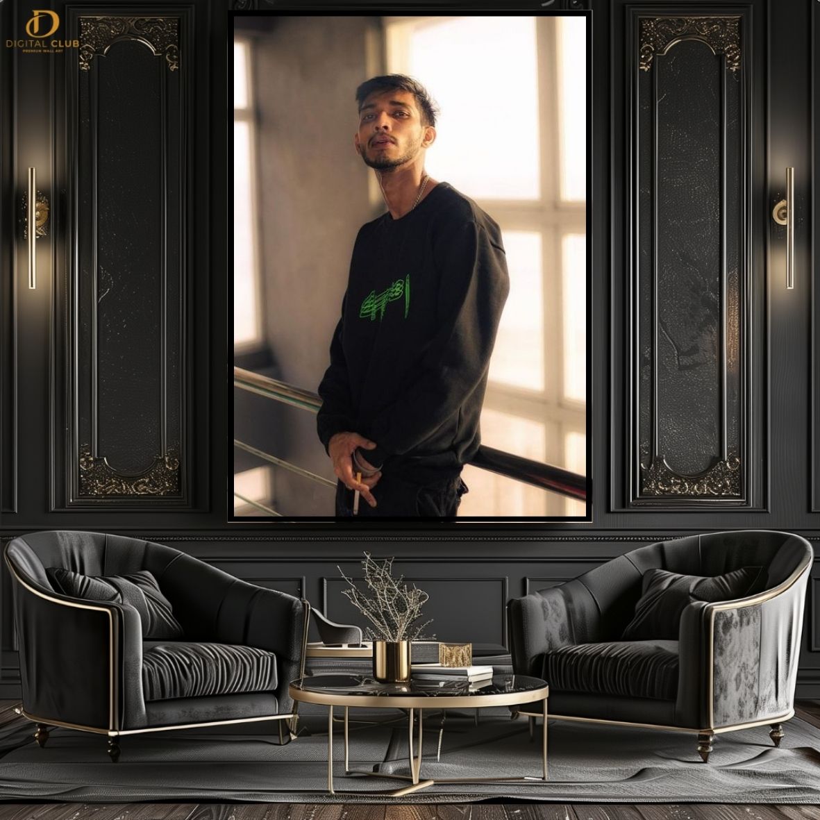 Talha Anjum Portrait - Music- Premium Wall Art