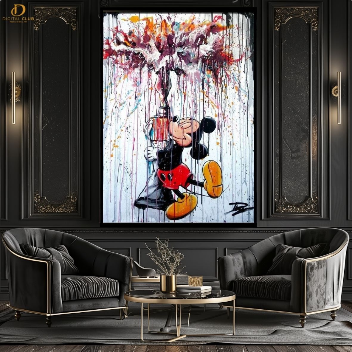 Mickey Paint -Pop Art- Premium Wall Art - Art Digital Club