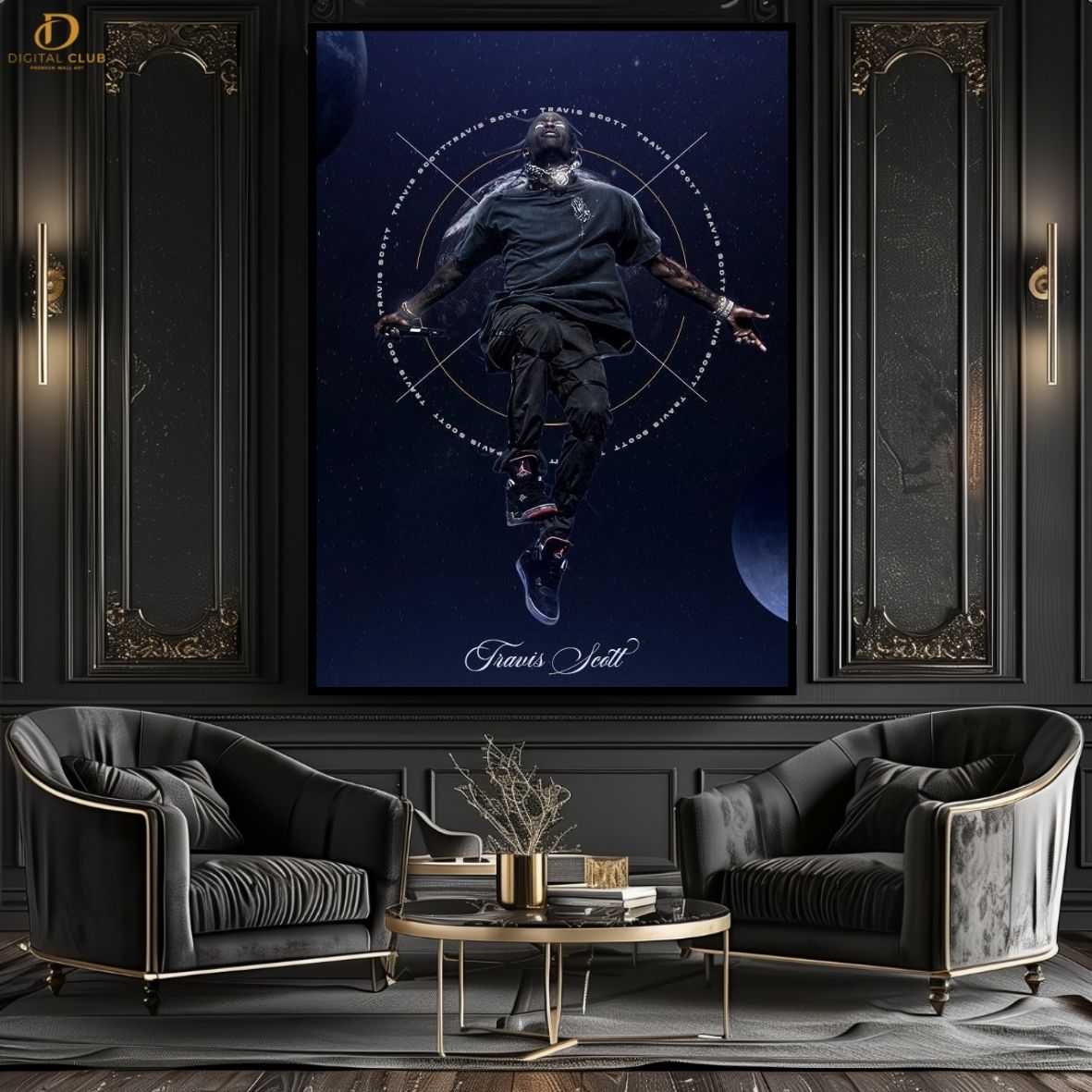 Travis Scott "Graphic 2" -Music Artist- Premium Wall Art