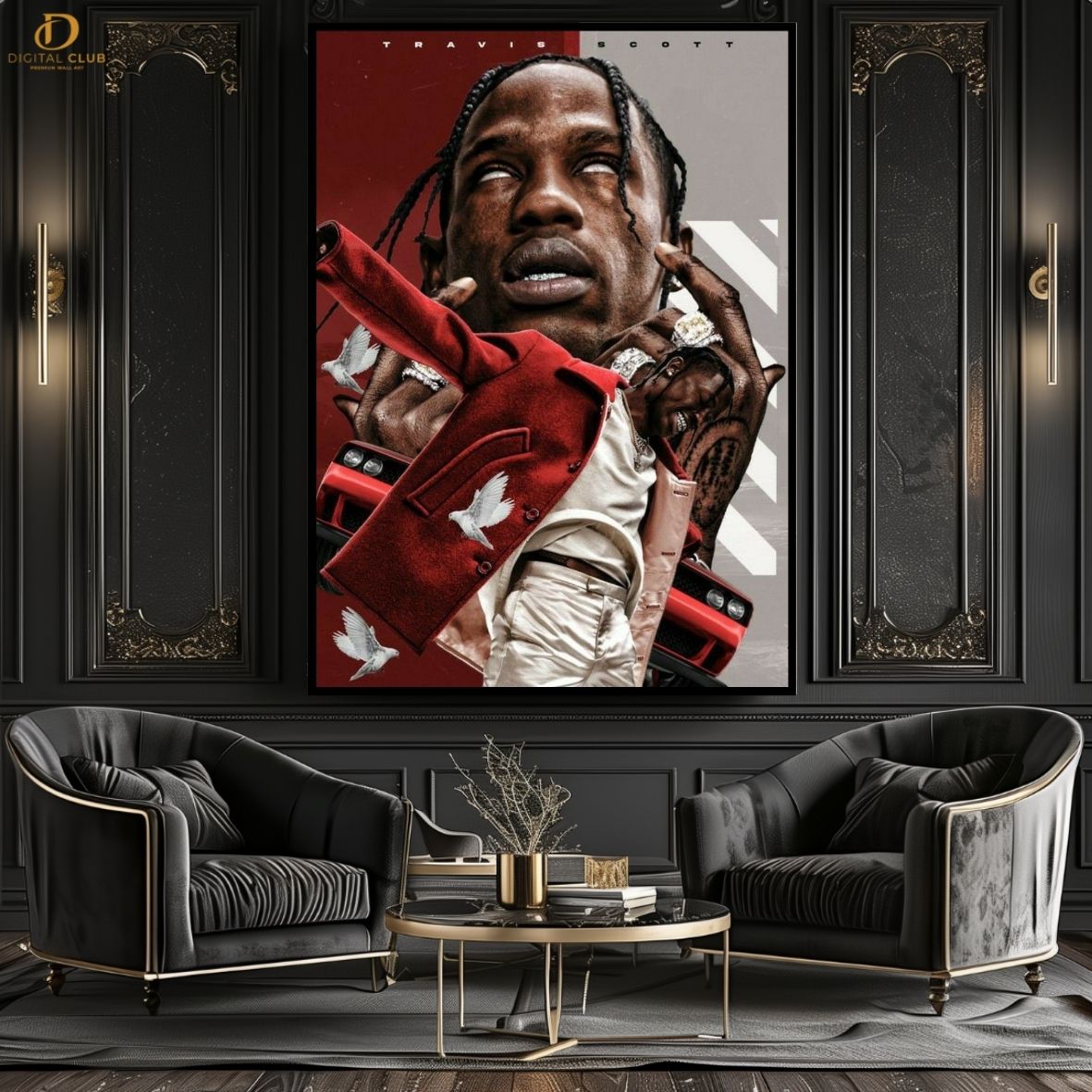 Travis Scott 8 -Music Artist- Premium Wall Art
