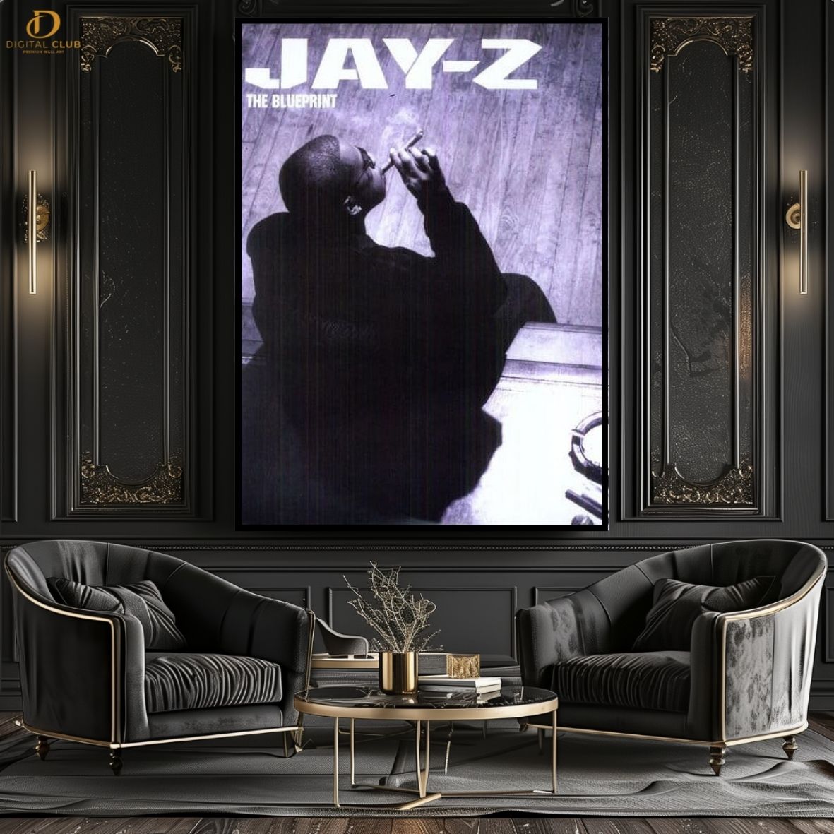 jay Z "The Blueprint" - Music Artist - Premium Wall Art