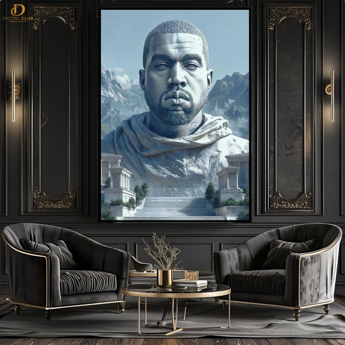 Kanye West Statue Art - Music Artist- Premium Wall Art