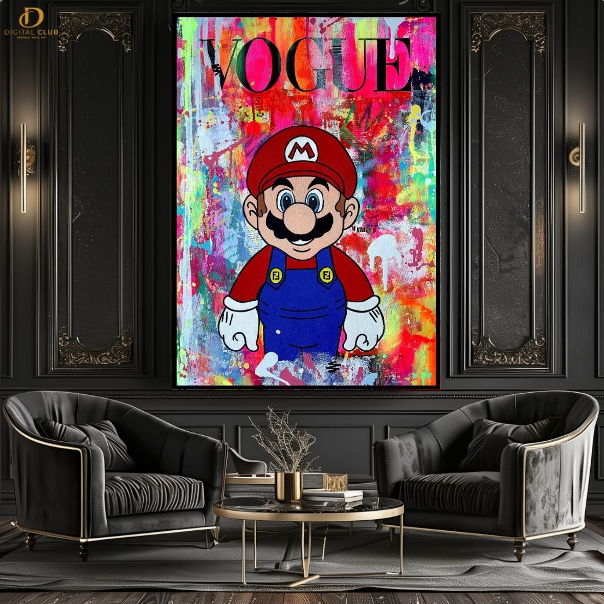 Mario Vogue- Pop Art- Premium Wall Art - Art Digital Club