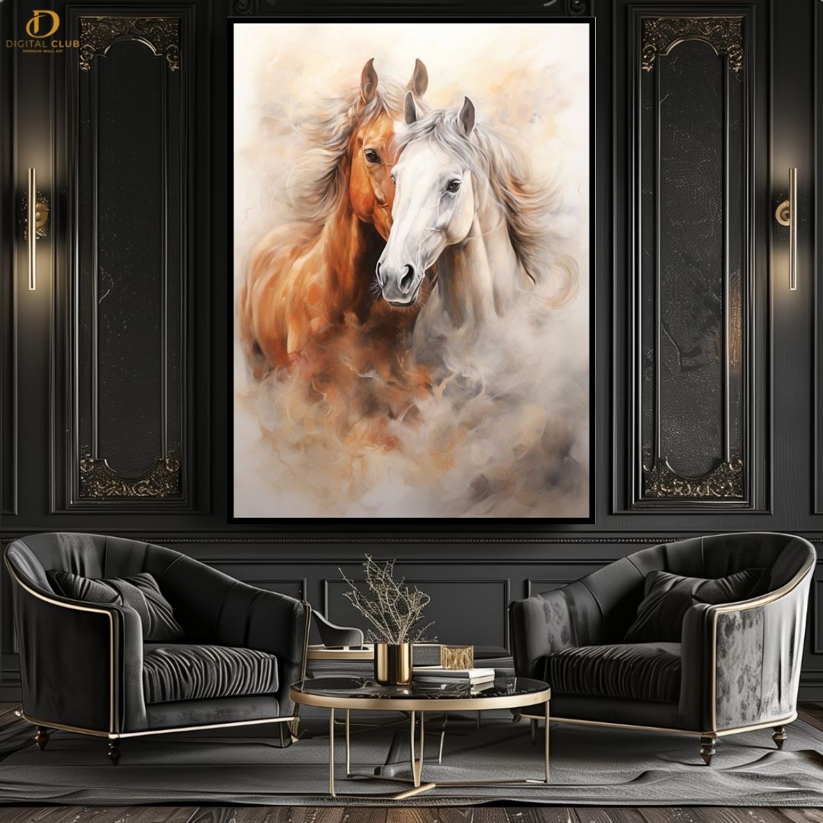 Horse Artwork 12- Animal-Premium Wall Art