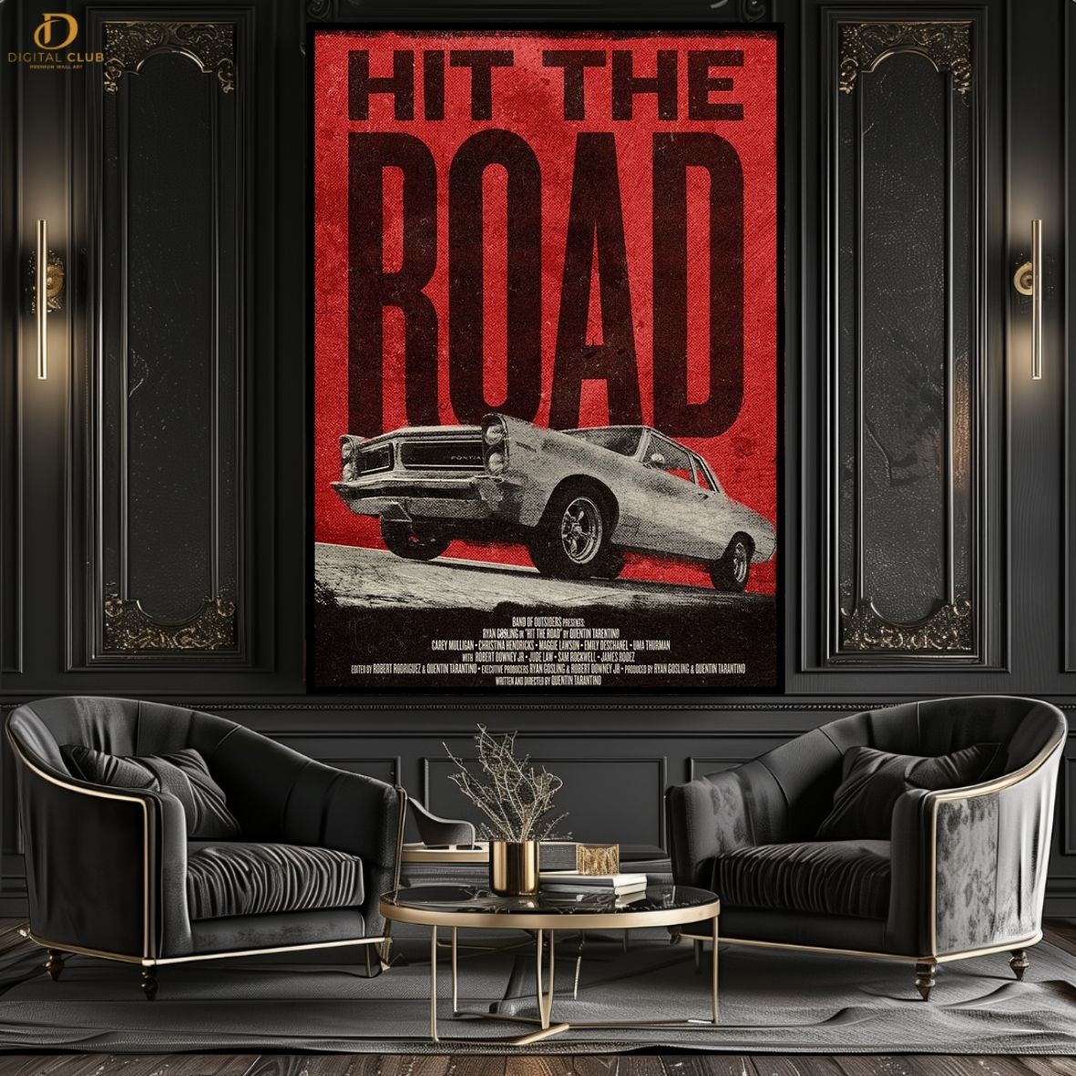 Hit The Road- Car- Premium Wall Art - Art Digital Club