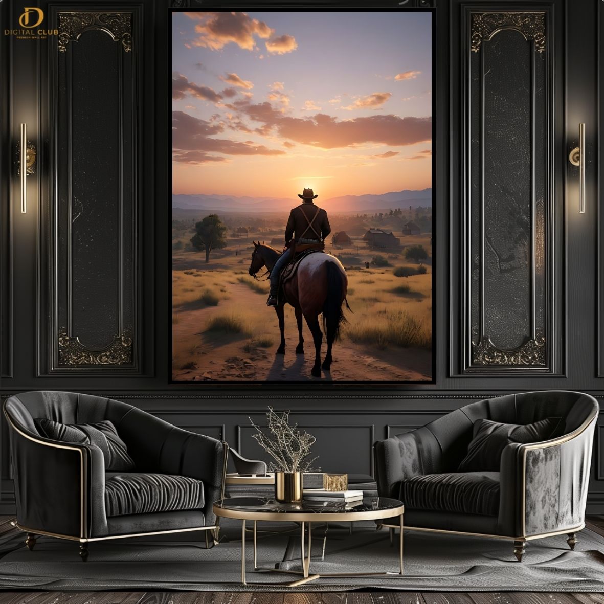 Cowboy Horse - Gaming- Premium Wall Art - Art Digital Club