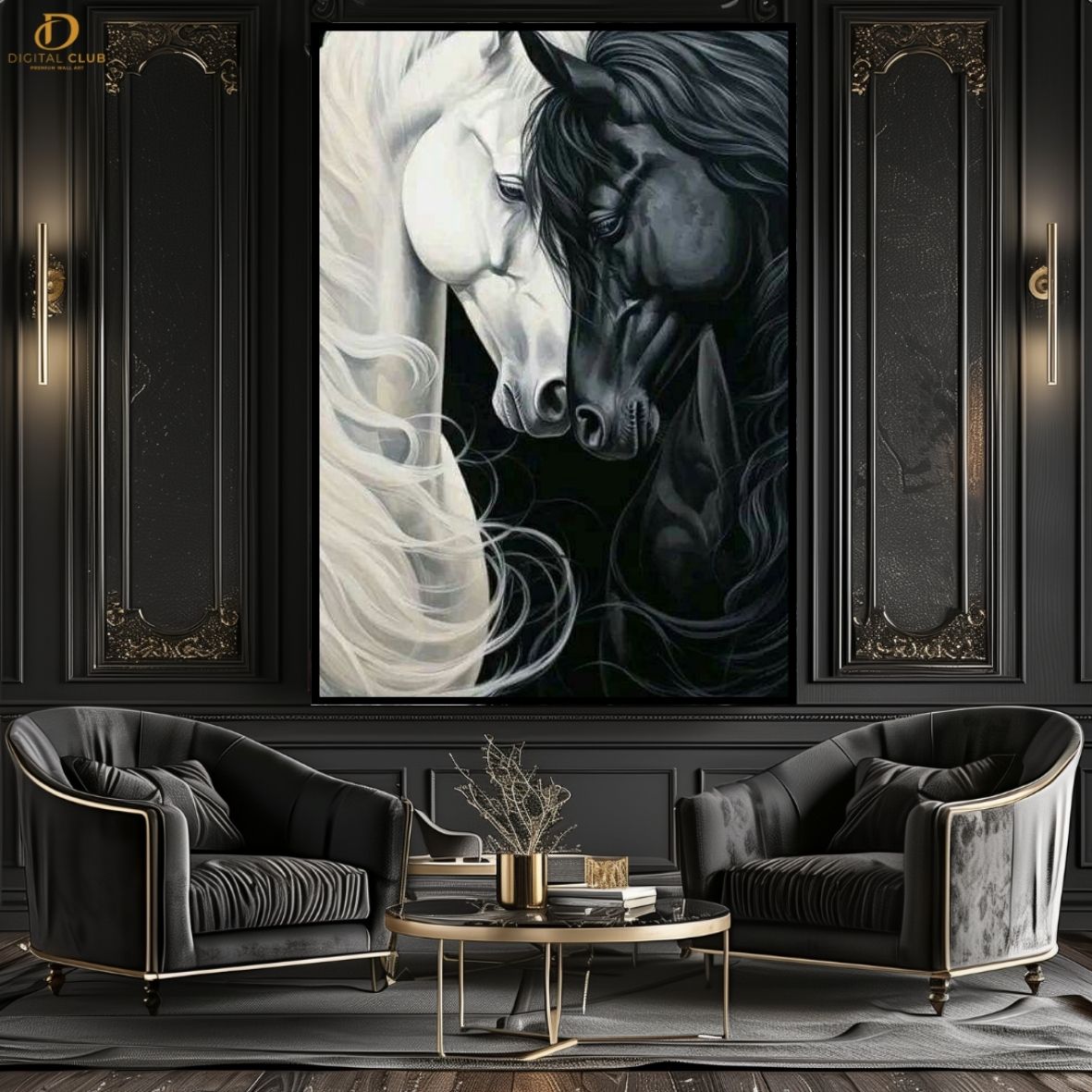Couple Horse- Premium Wall Art - Art Digital Club