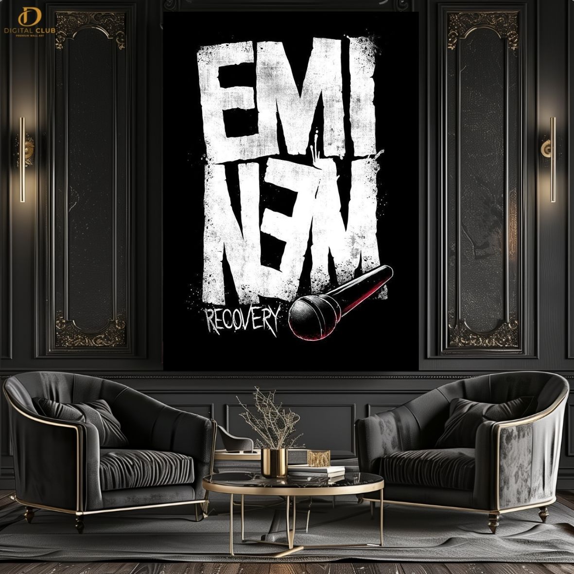 Eminem Graphic- Music Artist- Premium Wall Art
