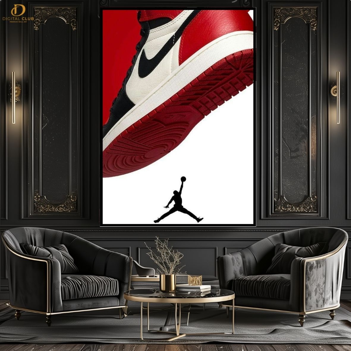 Nike x Jordan- Shoe - Premium Wall Art - Art Digital Club