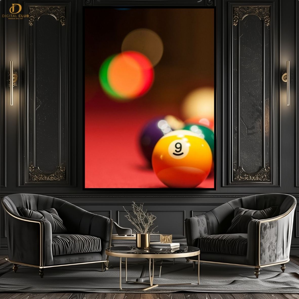 Billiards Balls- Artwork -Premium Wall Art