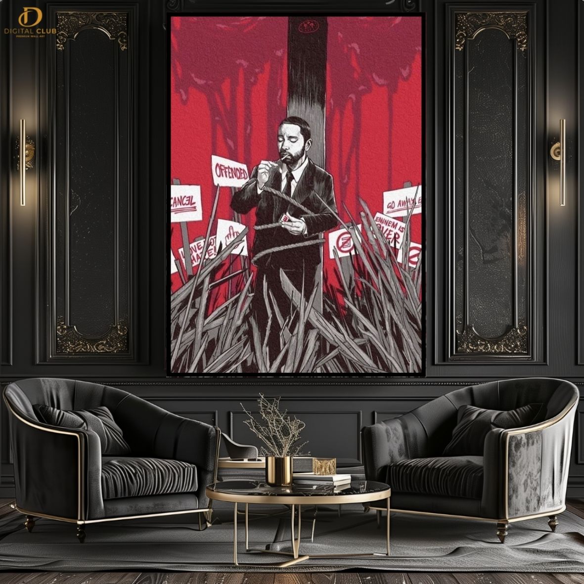 Eminem Graphic 4- Music Artist- Premium Wall Art