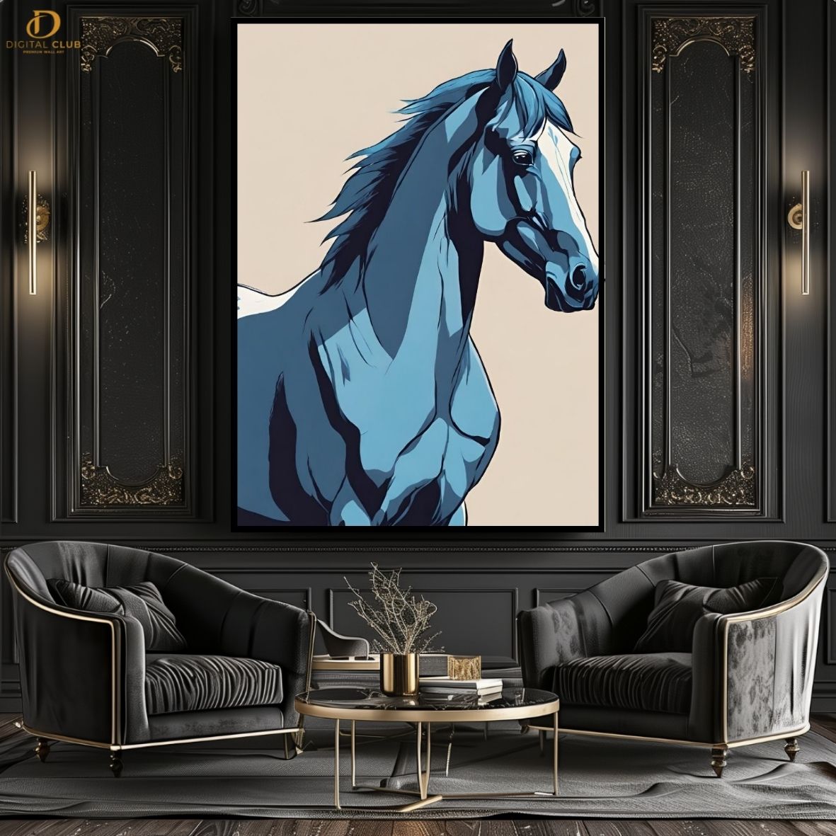 Horse Artwork 6- Animal-Premium Wall Art