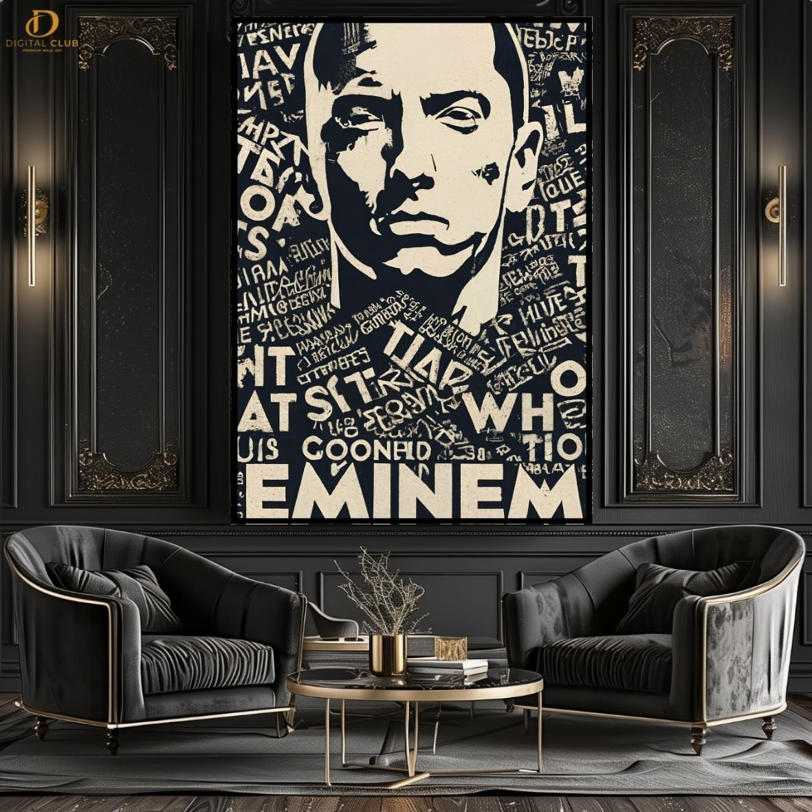 Eminem Graphic 2- Music Artist- Premium Wall Art
