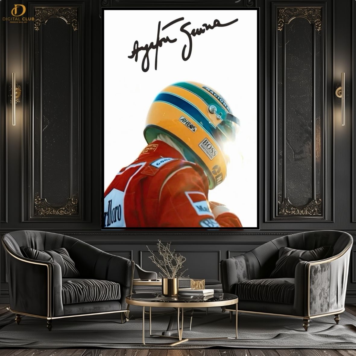 Ayrton Senna - F1 Car - Premium Wall Art