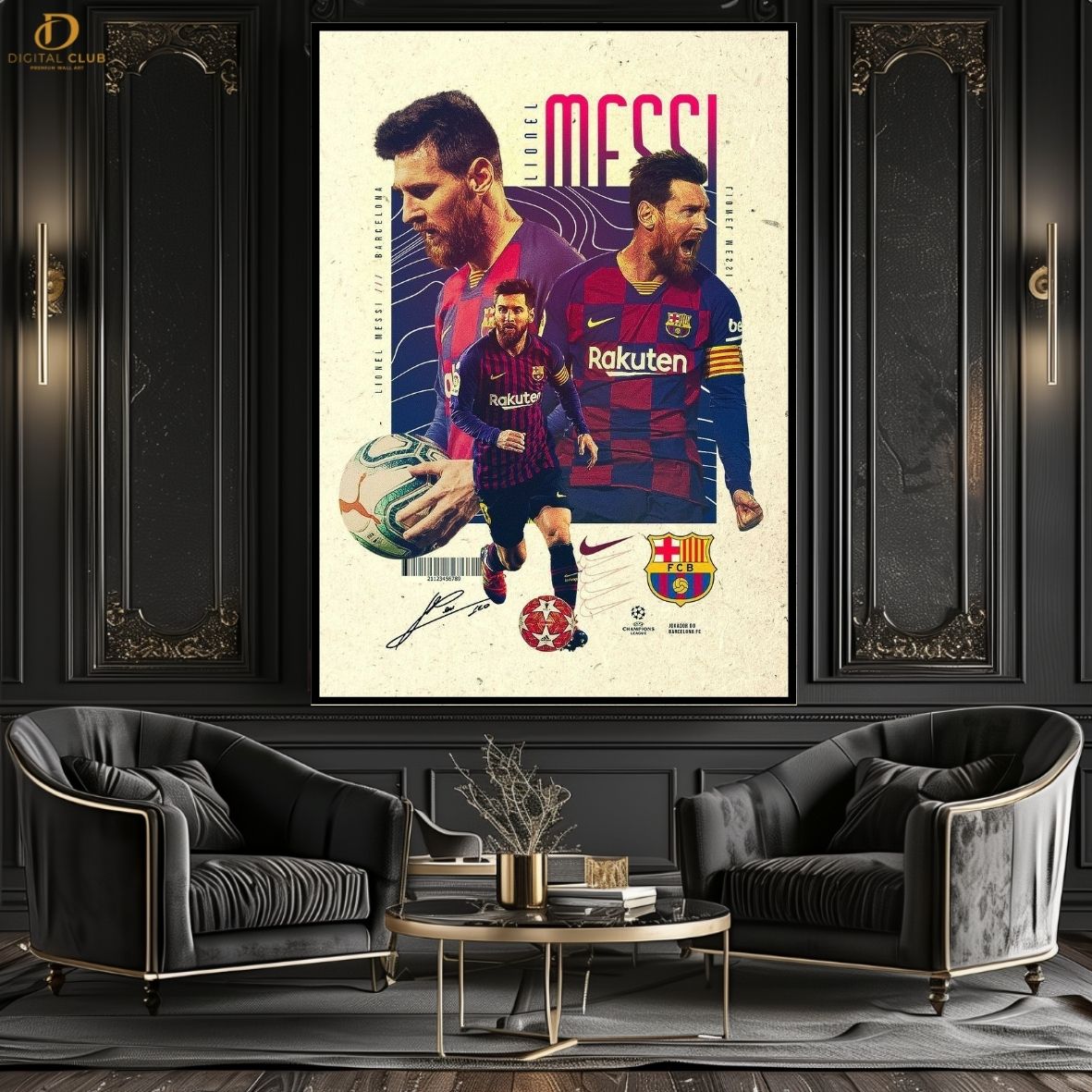 Lionel Messi - Football - Premium Wall Art - Art Digital Club