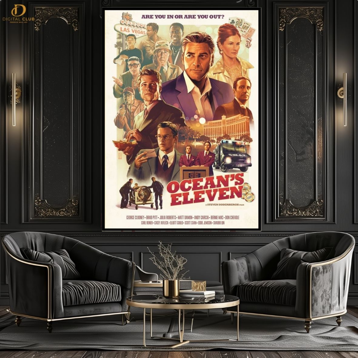 Ocean Eleven - Movie- Premium Wall Art - Art Digital Club