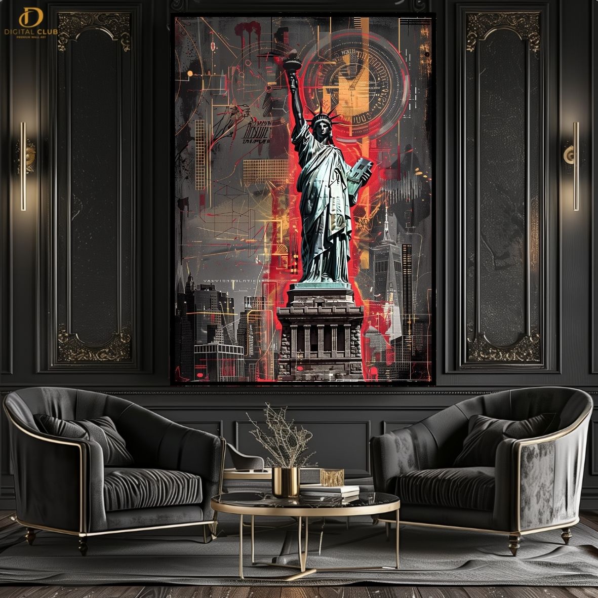 Statue of Liberty - Pop Art - Premium Wall Art