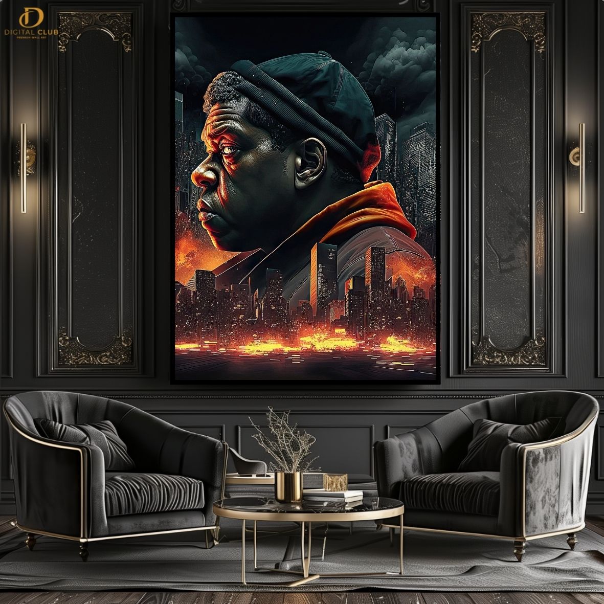 Jay Z Vector - Music Artist - Premium Wall Art