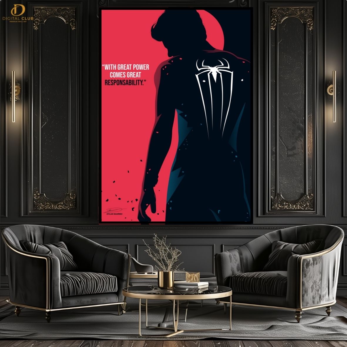 Spiderman Quote - Movie- Premium Wall Art