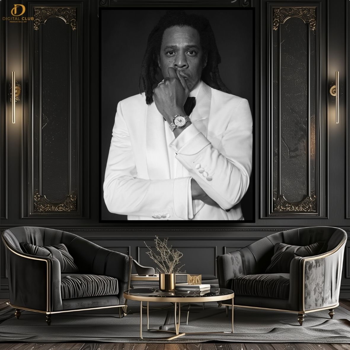 Jay-Z - Music Artist- Premium Wall Art