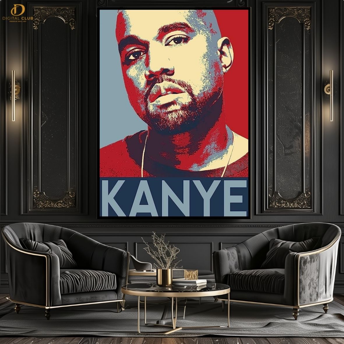 Kanye - Music Artist - Premium Wall Art
