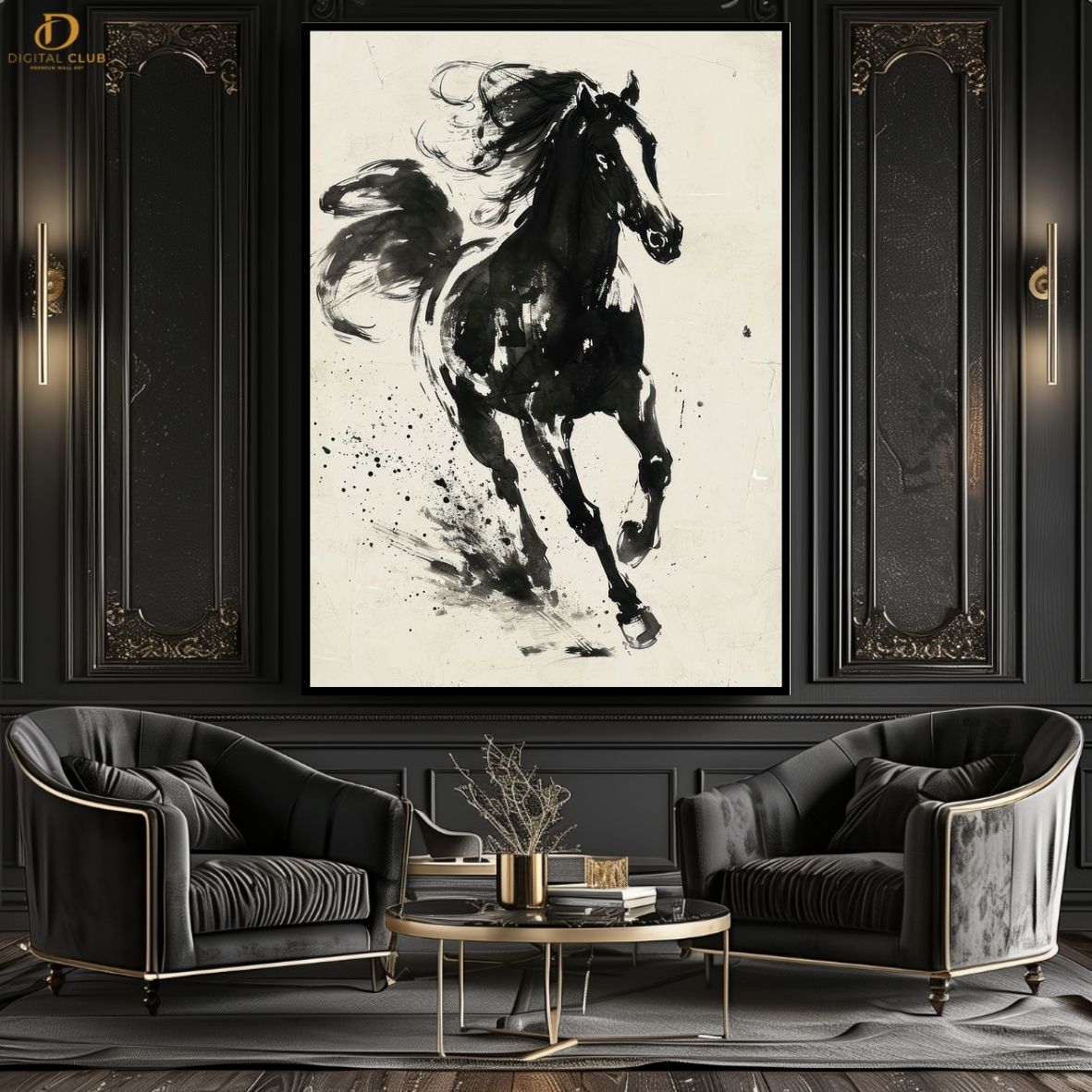 Horse Artwork- Animal-Premium Wall Art