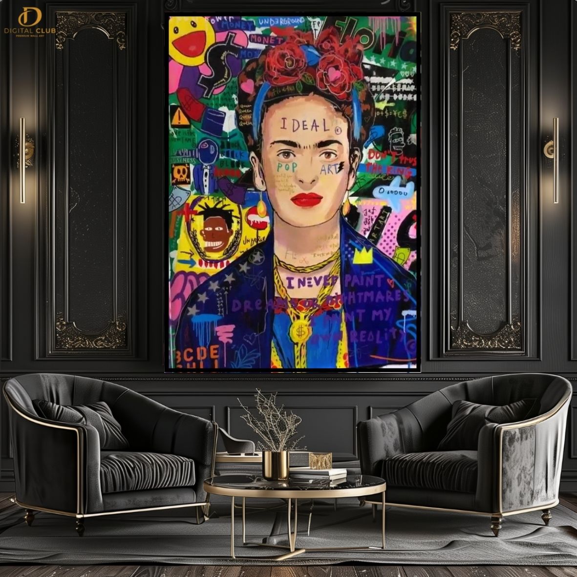 Blue Girl - Pop Art - Premium Wall Art