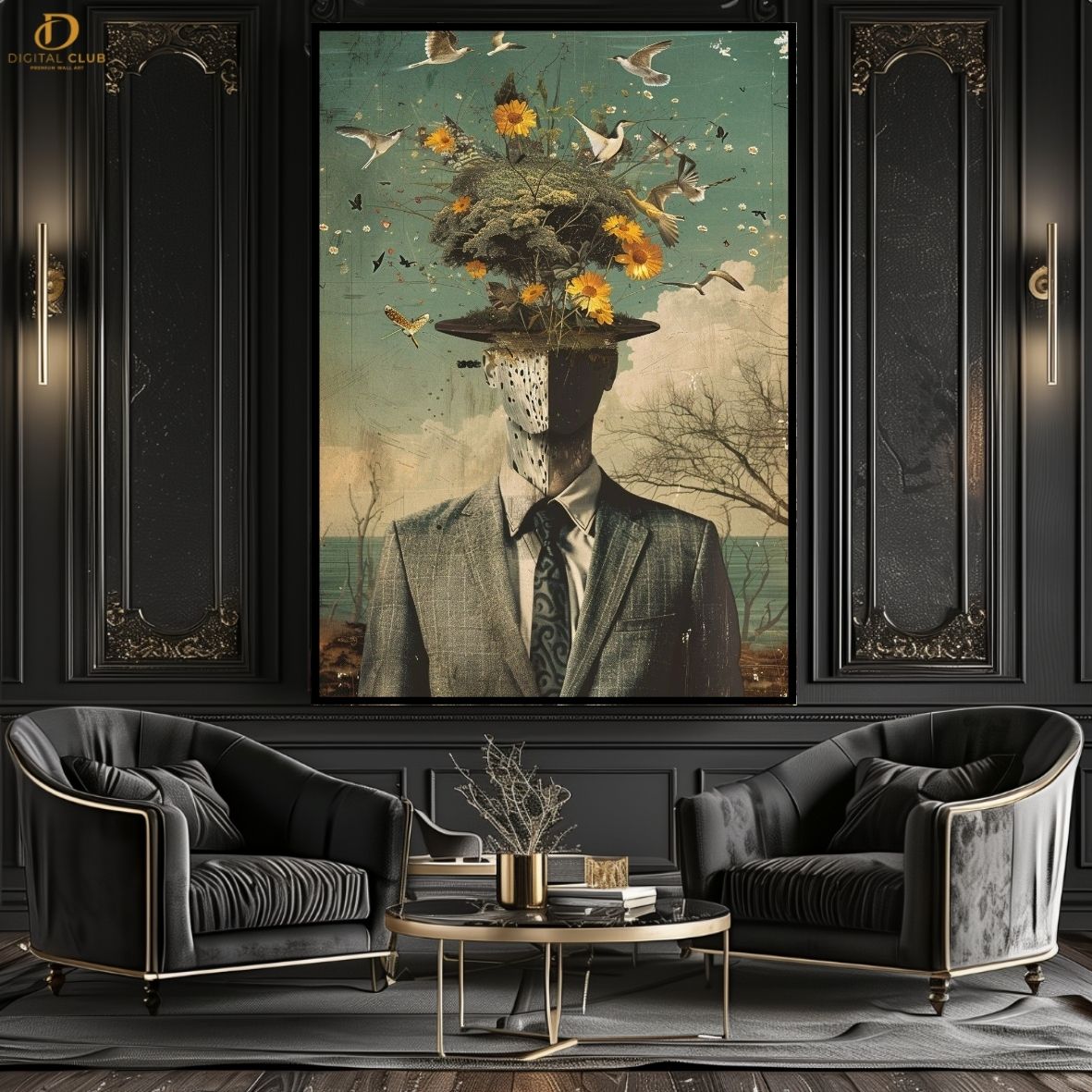 Man With Dreams -Vintage- Premium Wall Art - Art Digital Club