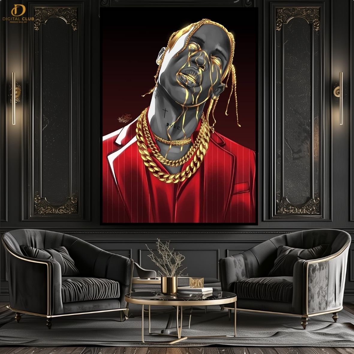 Travis Scott "Graphic Art" -Music Artist- Premium Wall Art