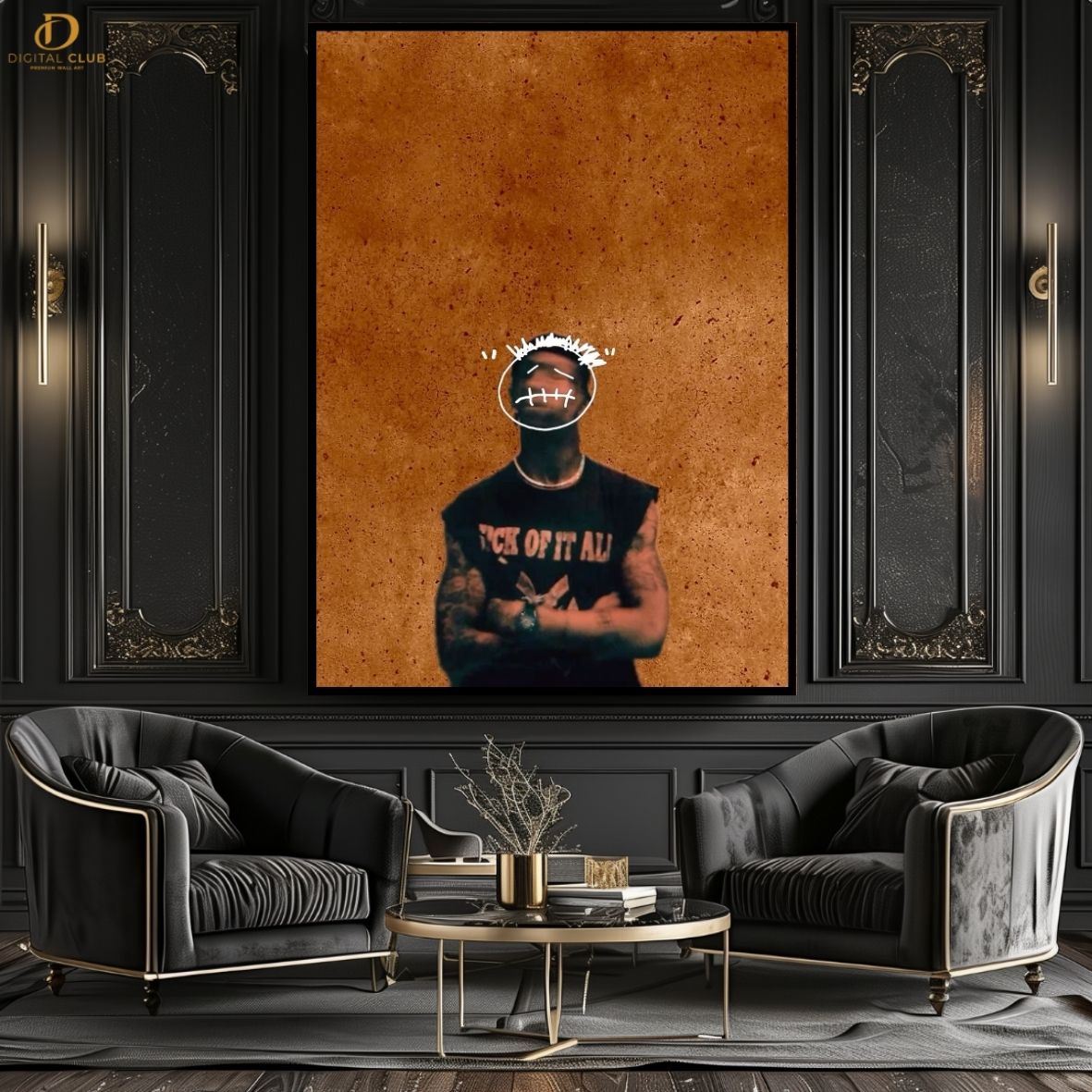 Travis Scott 3 -Music Artist- Premium Wall Art