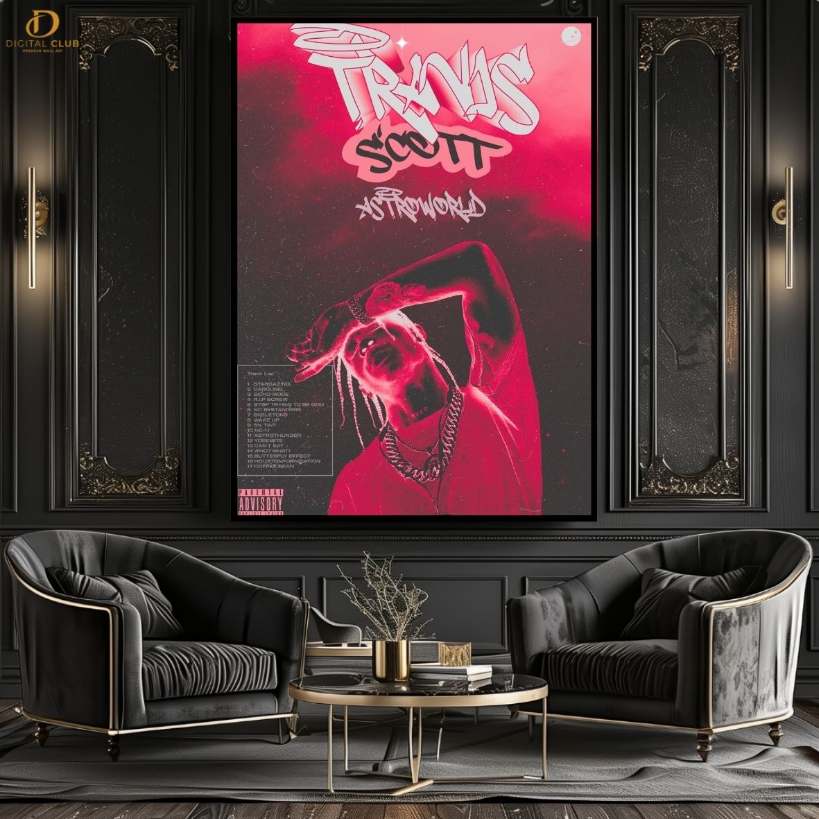 Travis Scott 12 -Music Artist- Premium Wall Art