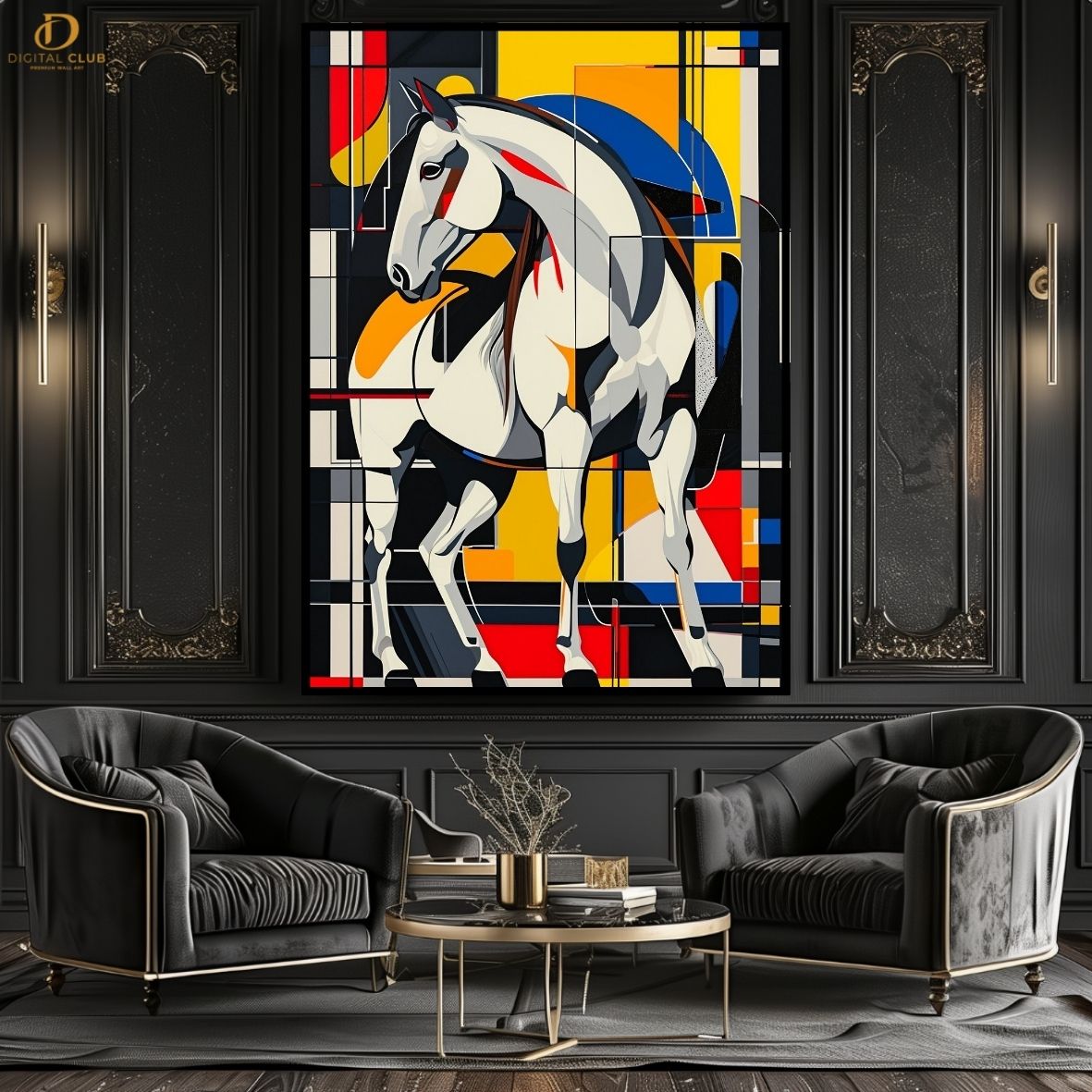 Horse Artwork 4- Animal-Premium Wall Art