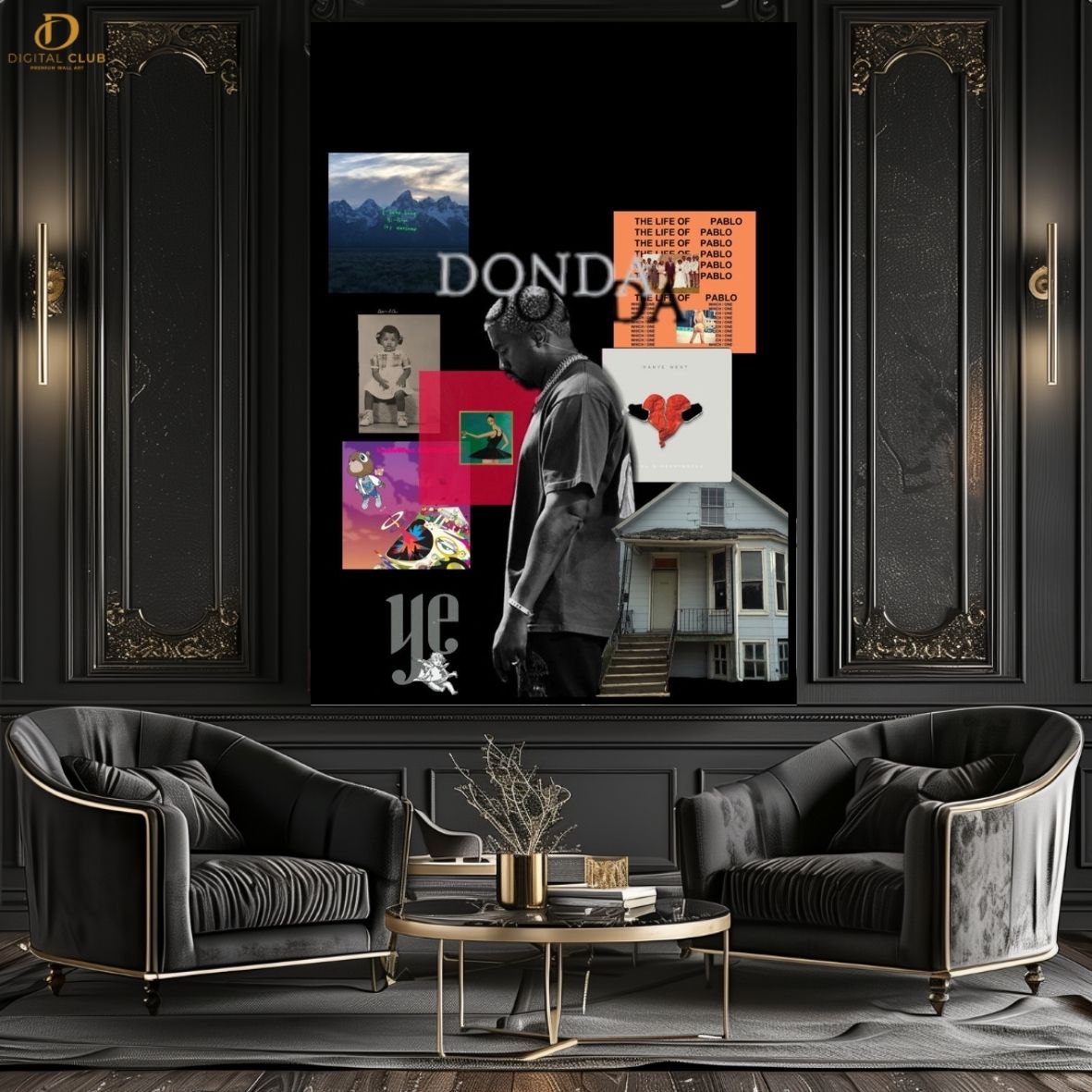 Kanye West " DONDA "- Music Artist- Premium Wall Art