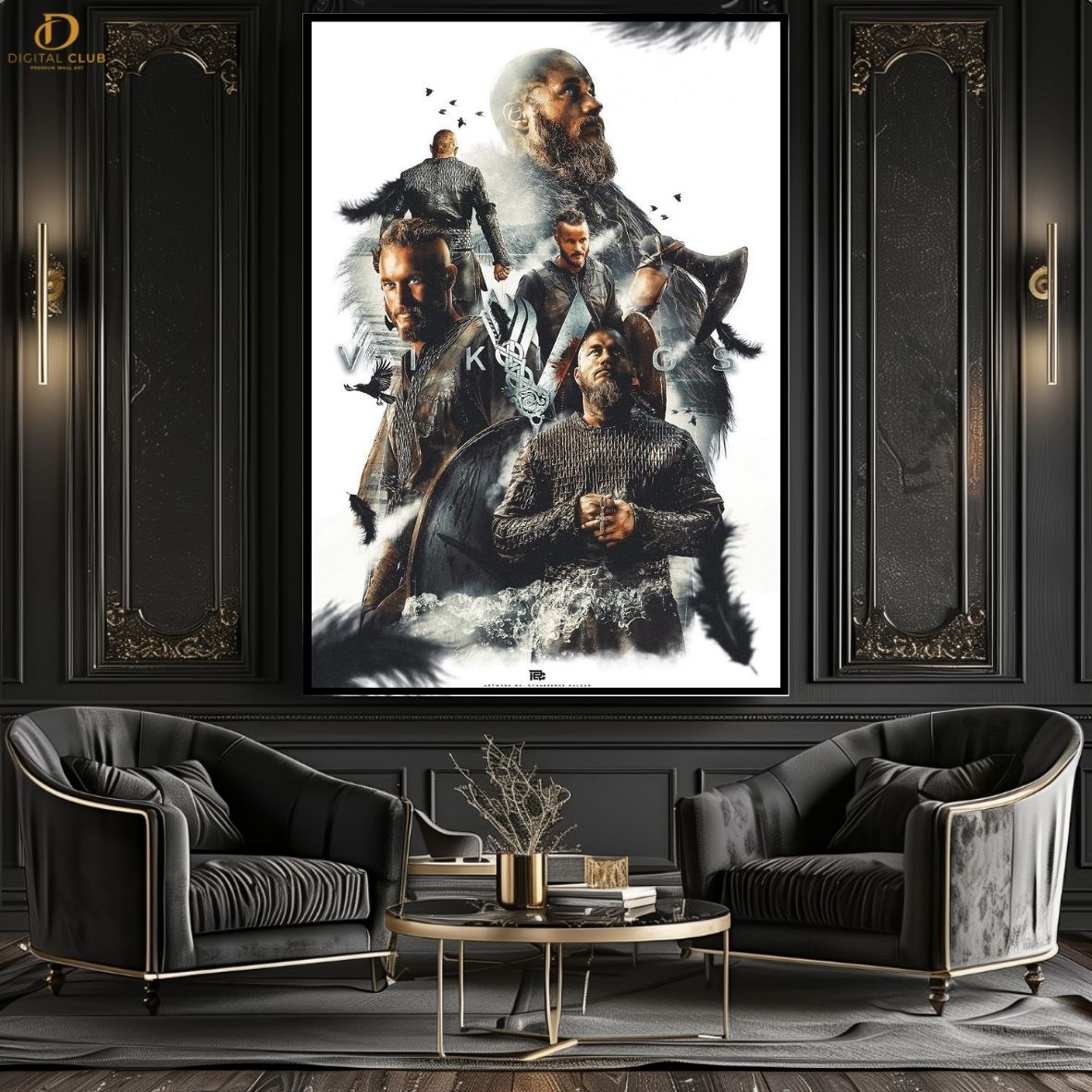 Vikings Poster 6 - Movie- Premium Wall Art