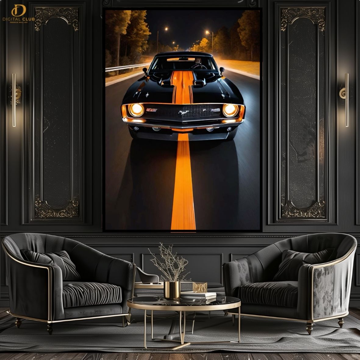 Mustang- Car- Premium Wall Art - Art Digital Club