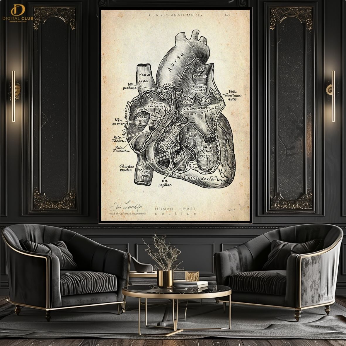 Heart Anatomy- Office-Premium Wall Art - Art Digital Club