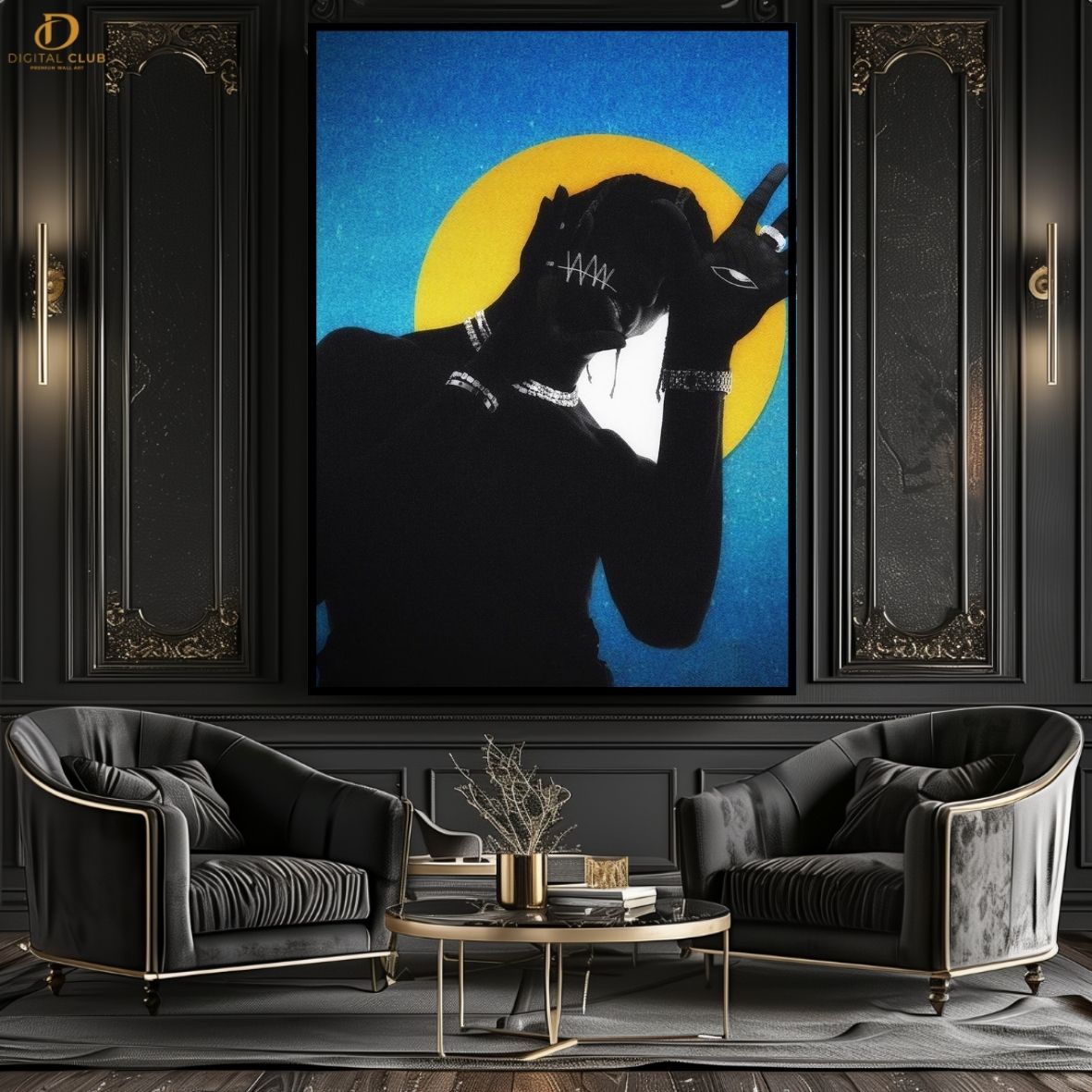 Travis Scott 19 -Music Artist- Premium Wall Art