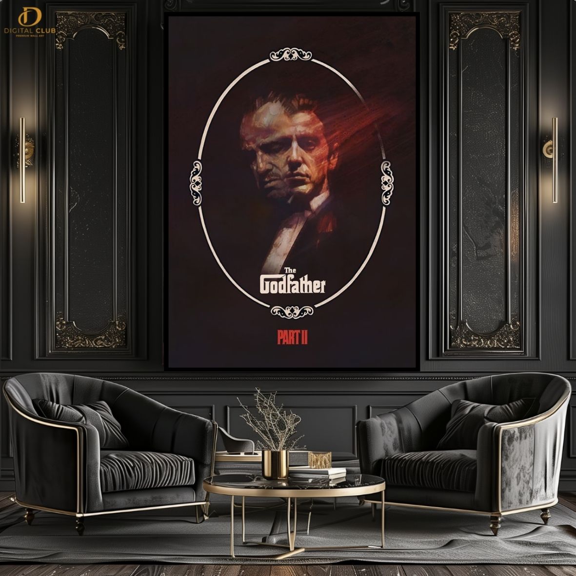 God Father II -Sketch- Premium Wall Art - Art Digital Club