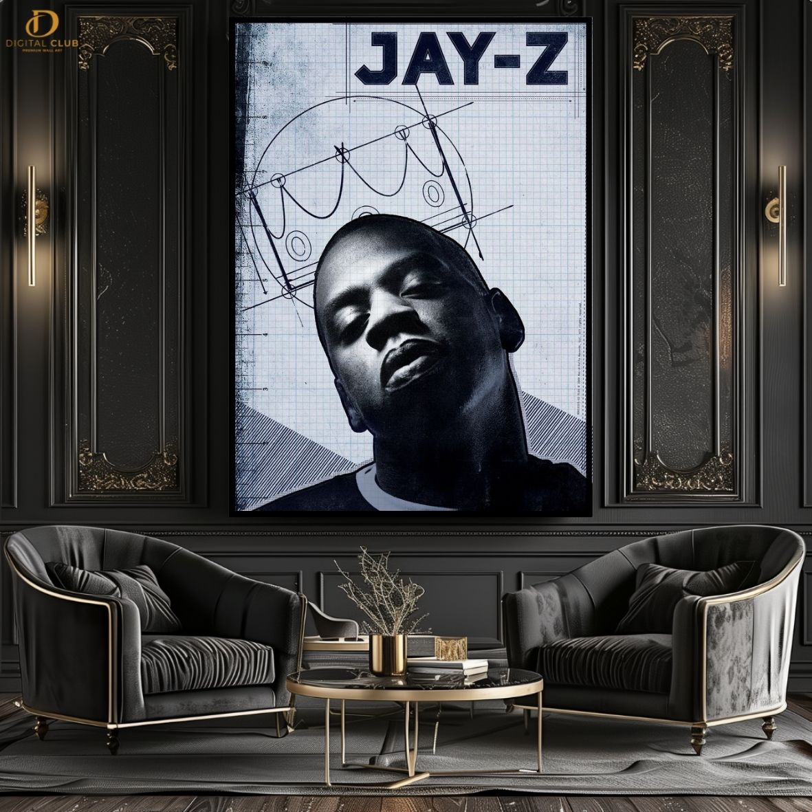 Jay-Z Artwork - Music Artist - Premium Wall Art