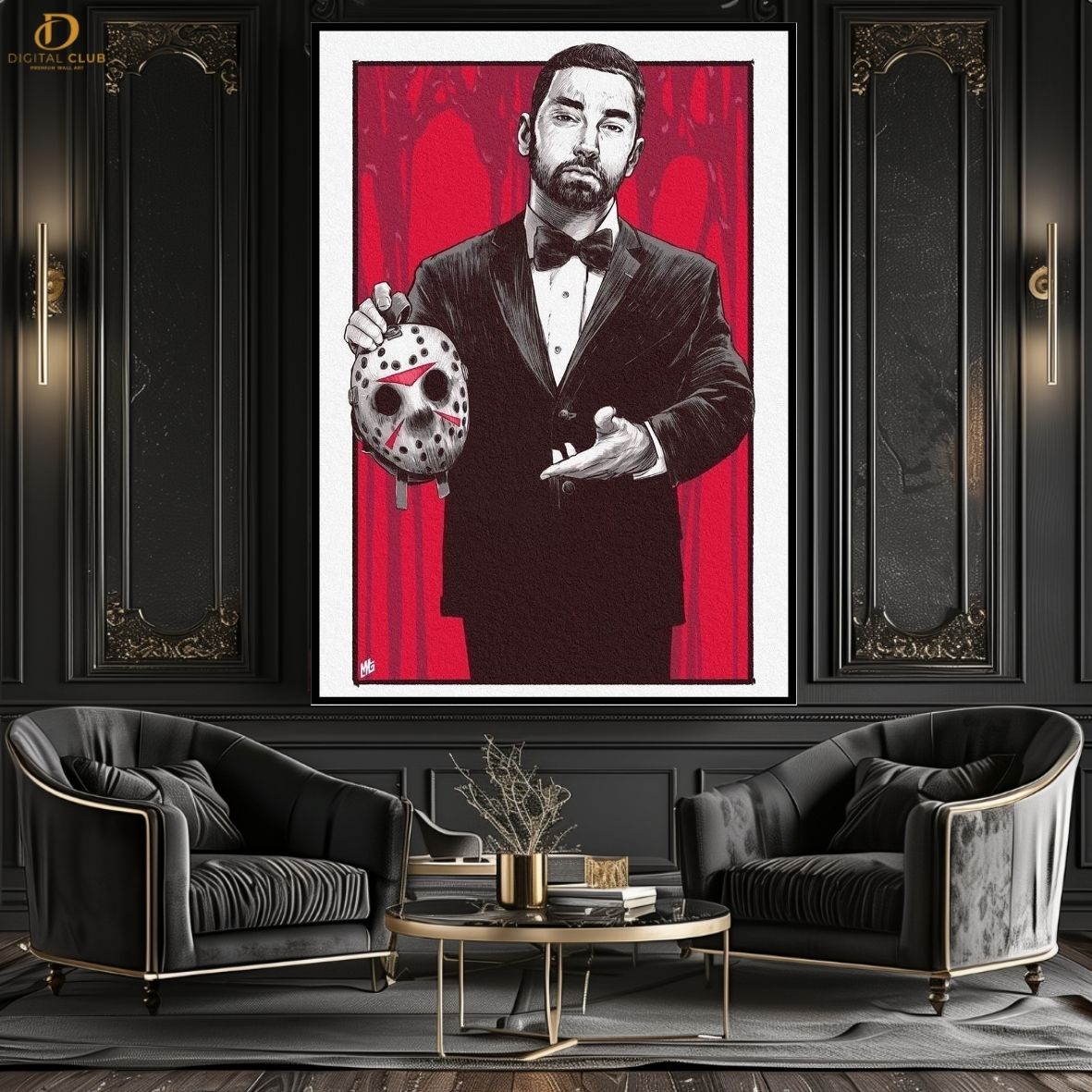 Eminem Graphic 6- Music Artist- Premium Wall Art